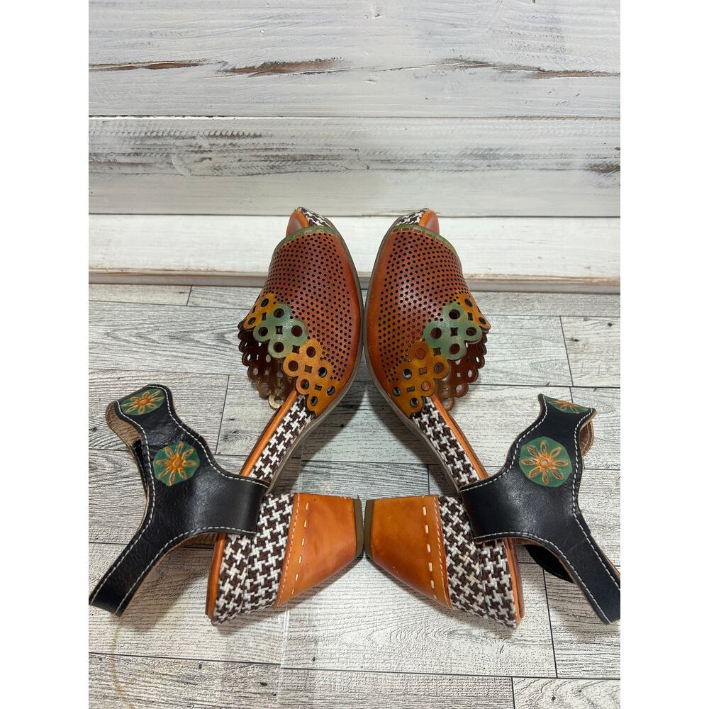 L'Artiste Spring Step Jive Multi Color Sz. 6.5 (Euro 37) Shoes Sandals - Picture 3 of 10